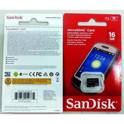 China SDSDQM-016G-B35 SanDisk 16G Class 4 Plastic MicroSDHC MicroSD Memory Card for sale