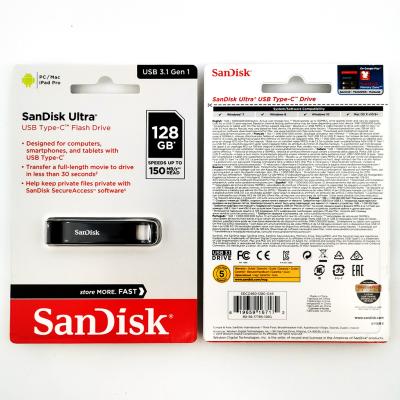 China Type-c Plastic and Metal USB Flash Drive SDCZ460-128G-G46 SanDisk Ultra USB 3.1 150MB/s 128G for sale