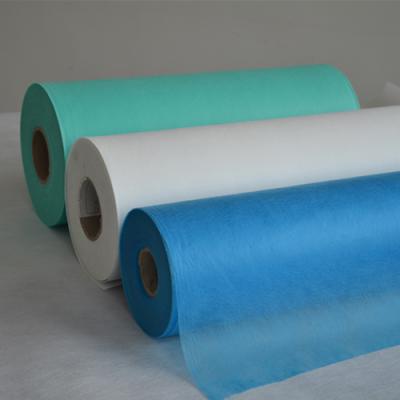 China 35gsm Anti-bacteria sms pp polypropylene spunbonded nonwoven fabric for hospital for sale