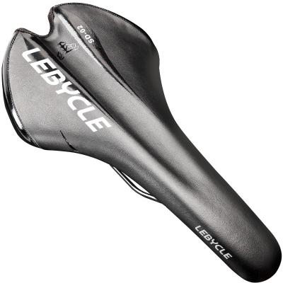 China Steel Lebycle Bike Saddles suitable for both Mountain bike and Road Bike PU Leather  Comfortable Shockproof Bicycle Saddles for sale