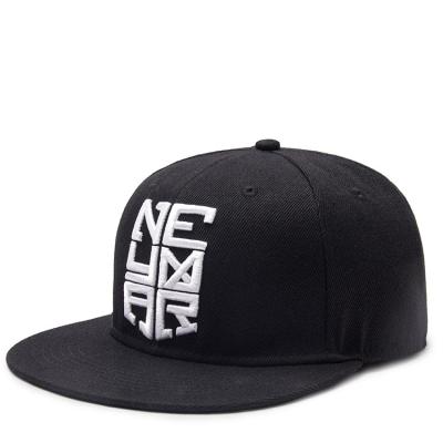 China Custom Picture 3D Embroidery Black Snapback Hat, Hip Hop Hat Snapback Hats for sale