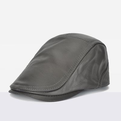 China True Image Mens Autumn Winter Ivy Leather Hat For Leisure Gentleman for sale