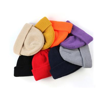 China Fashion Customer Design COMMON Autumn And Winter Wholesale Adult Knit 100% Acrylic Custom Logo Beanie Cap for sale