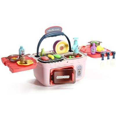 China Pretend Play Toy Set Toy Kitchen Sets Pretend To Play Happy Kids Kitchen Set Toys Cooking Sets For Kid for sale