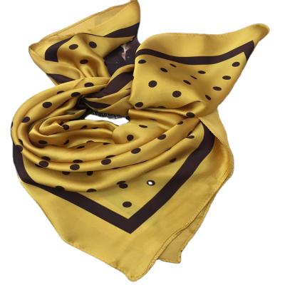 China South Korean Feeling Small Square Soft Smooth Silk Scarf Spring and Autumn Female Joker Autumn Dot Decorative Small Square Scarf Hot Sales for sale