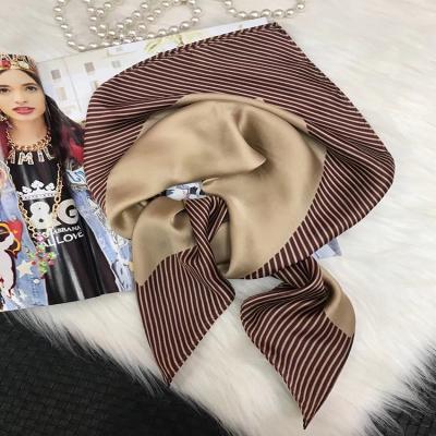 China Small Soft Smooth Square Decorative Towel Scarf Professional Feeling Silk Scarf For Female 70cm for sale