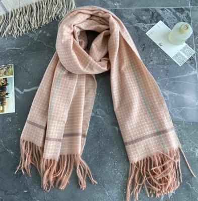 China Autumn And Winter Soft Touch Cashmere Color Super Warm Scarf Women Long Feeling Scarf Large Thin Pure Tassel Art for sale