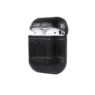 Κίνα Anti-scratch; shockproof ; Fashion Waterproof Cow Leather With Crocodile Pattern Anti-lost Drop Proof Earphone Accessories For Airpods Leather Case προς πώληση