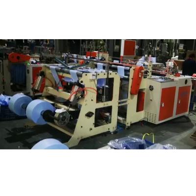 China Hotels Double Lines Roll Up Shopping Bag Making Machine Plastic Bag Making Machine In Roll for sale