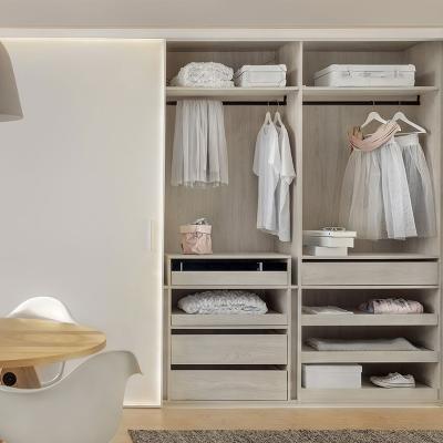 China Modern Expandable Built In White Movable Wardrobes Bedroom Wardrobe Closet for sale