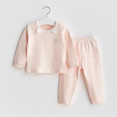 China Anti-Shrink Wholesale new born baby clothing sets solid color baby rompers 2 pcs comfortable baby boy clothing for sale