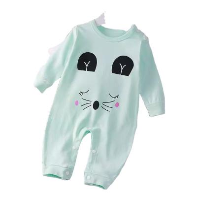 China Fashion\comfortable\durable Plain baby romper jumpsuit cotton knitted newborn baby clothes romper long sleeve for sale