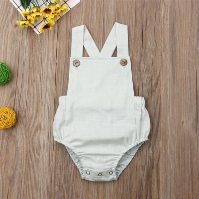 China Causal Wholesale Newborn Baby Girl Boy Summer Clothes Casual Baby Sleeveless Jumpsuits Toddler Playsuit One piece Baby Romper for sale