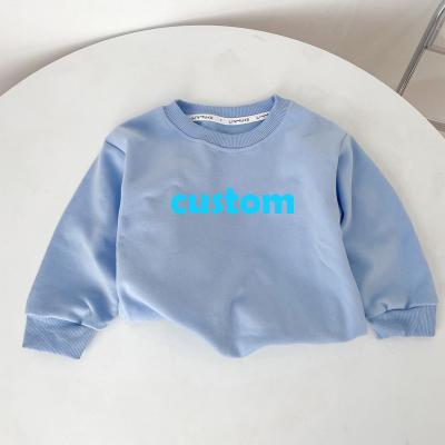 China Breathable Custom Logo Private Label Pullover Kids Girl Boy Hoodie Spring Autumn Kids Toddler Clothes Pullover Baby Sweatshirt for sale