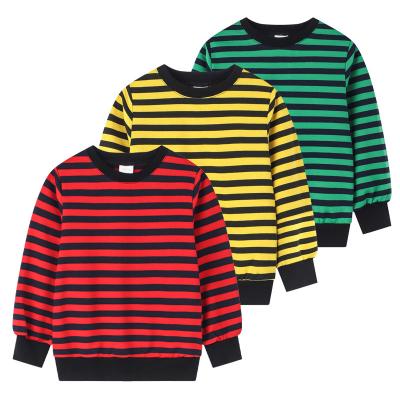 China Breathable High Quality Toddler Striped Boys And Girls Sweatshirt Children'S Fashionable Kids Long Sleeve Hoodie for sale