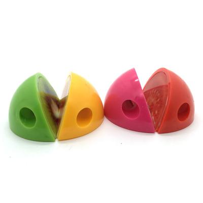 China Cute Fruit Mini Pencil Sharpener Factory Sharpener Custom Material Eco-friendly Logo Size Kids Plastic Pencil Sharpener for sale