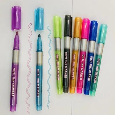 China Eco-friendly Material Paint for Fabric Textile Marker Pen Higher Bright Pencil Watercolor Brush Marker Pen for sale