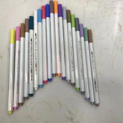 China Art Draing Painting 2022 Hot Colors Art Markers Watercolor Brush Metallic Marker Pen Promotional Marker Sale Pen for sale