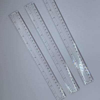 China Hot Sale 30cm Eco-friendly Transparent Plastic Ruler Logo Printing Custom Plastic Straight Rulerfor Promotion Gift for sale