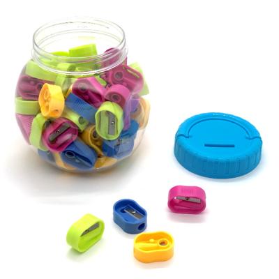 China Fancy Pencil Sharpener Mini Kids Pencil Sharpener Cute Oval Wholesale Cute Plastic Pencil Sharpener Small Student Pencil Sharpener for sale