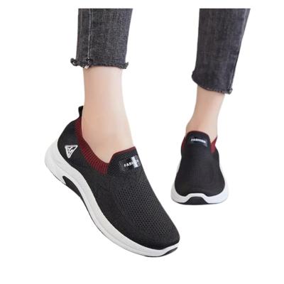 China Fashion Trend Antiskid Women Cushioned Memory Foam Walk Light Breathable Antiskid Casual Shoes Women'S Red Sneakers for sale