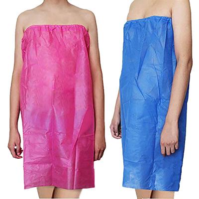 China Nonwoven Body Wrap Cloth Non-Woven Cloth Products Women's Massage Sauna Clothing Wrap Bathrobe Nonwoven Disposable Bathrobe for sale