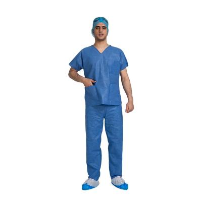 China Hospital Short Sleeve Doctor Nurse Patient Medical Scrub Suit Uniform for sale