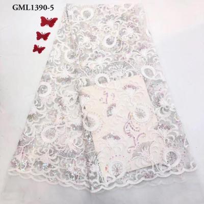 China Inmyshop Viable Embroidery Flowers Wholesale French Tulle Lace Fabric For Dress Dress for sale