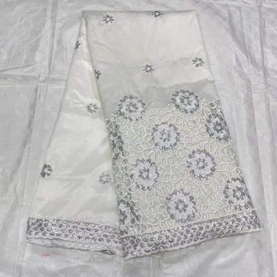 China Viable Fashionable White Nigerian Indian George Wrappers For Sale from George Wrappers African Lace Fabrics for sale