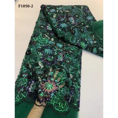 China 100% viable polyester embroidery sequins lace up 2020 african women dress 5 yards lace up fabrics for wedding for sale