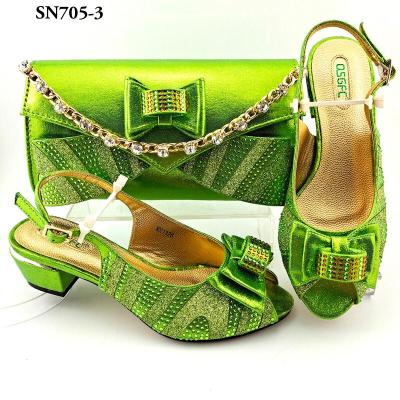 China New Models Massage Ladies Wedding Dress Match Shoes Bag Set African PU Leather Shoes And Bag For Nigerian Party for sale