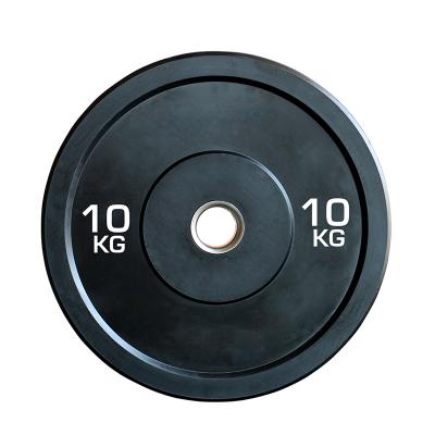 China 15KG Weight Lfiting Factory Price Black Rubber Bumper Plate For Weightlifting for sale