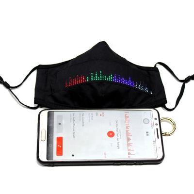 China Newest Phone Control APP Controlled EL LED Light Up Music Mask For Club Event Halloween Christmas Party for sale