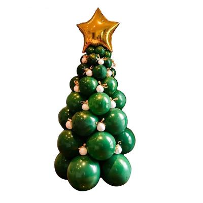 China Latex Balloons Merry Christmas Tree Balloons Arch Garland Set with Foil Top Balloon Star Gold Party Decorations Home Supplies for sale