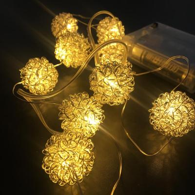 China Outdoor Christamas Decoration Christmas Decorations Ball Copper Wire Led Diamond Light for sale