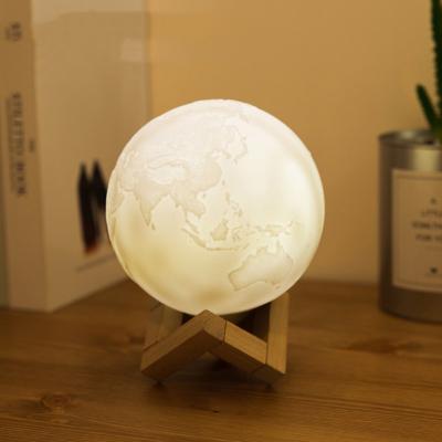 China Remote Control Night Light 3D Printing Earth Lamp USB LED Night Light Earth Lamp Moon Lamp for sale