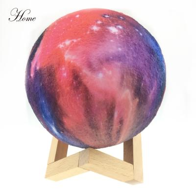 China Modern 3D Star 16 Colors With Remote Lamp Bedroom Moon Night Light USB LED Home Decoration for sale