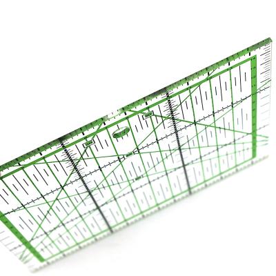 China PVC Acrylic 12 Inch Straight Line Drawing Rectangle Patchwork Ruler Measuring Tools for sale