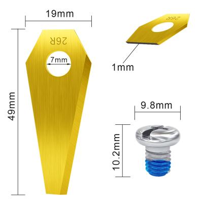 China Truss Coating Stainless, Titanium, Black Titanium Coating Lawn Mower Blades For Bosch, 9x, 18x, 36x, In Box for sale