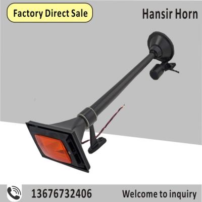 China Square Truck Air horn with light black color with the length of 640MM for truck(with Light) (HS-1005B) for sale