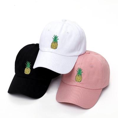 China JOINT Custom Made Polo Hat Style Unconstructed Fashion Dad Baseball Cap Gorras Pineapple Dad Hat Men Women Hats for sale