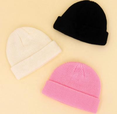 China Warm Baby Autumn Winter Hat Kids Rib Knitted Kids Beanie Cap Baby Boy Girl COMMON Infant Hat For Children for sale