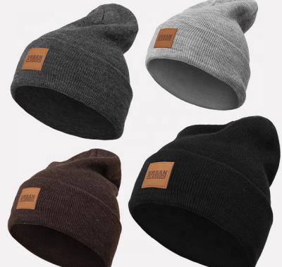 China JOINT Design Your Own Leather Patch Knit Embroidered Skullcap Custom Wholesale for sale