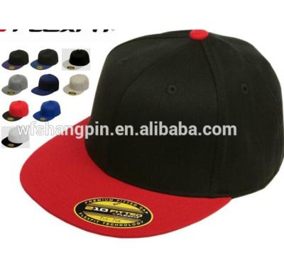 China Custom Classic Yupoong Snapback Snapback Baseball Flat Back White Single Brim Hat for sale