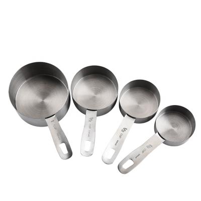 China Kitchen Stainless Steel Sustainable Measuring Cup Set Washing Powder Coffee Teaspoon Doser for sale