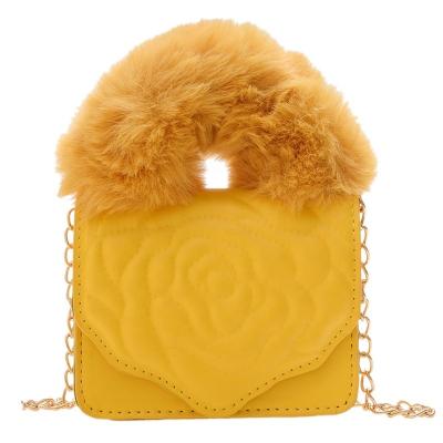 China Wholesale Low Fur Bag Price Guaranteed Quality Kids PU Cross - Body Kids Baby Shoulder Bags Girls Outdoor Purse Bags With Pearl for sale