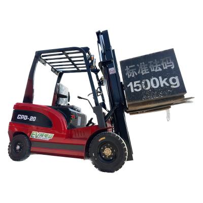 China Hotels China's fully electric forklift with four wheel stacker capacity of 1.5 tons, 2 tons, and 3 tons for sale