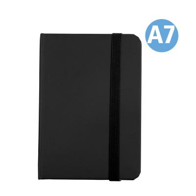 China Eco-Friendly Manufacturer Made Notebook A7 Monochrome Hardcover Business Paperback Black Notebook for sale