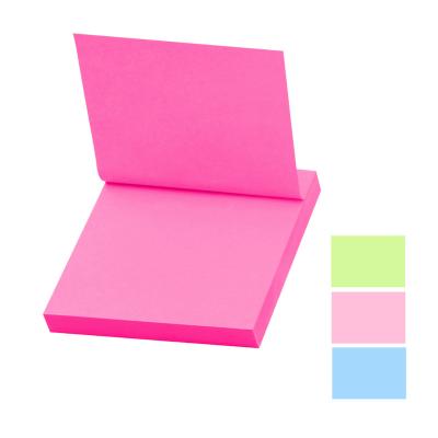 China Self Adhesive Made In China School Sticky Notes 3 Colors Pink Blue Green Square Sticky Notes for sale