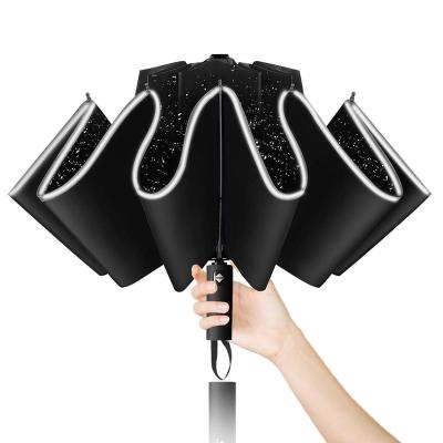 China New Style Single Layer Auto Reverse Reverse Folding Umbrella for sale